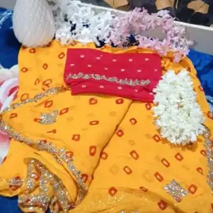 Pure Shiffon Handwork Mirror Cut Dana Zircon